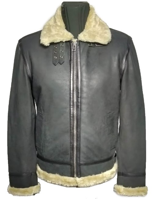 Classic Aviator B3 Shearling Leather Jacket | Genuine Leather- Bioleathers