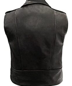 Black leather vest