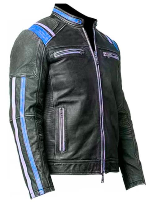 Gray biker jacket