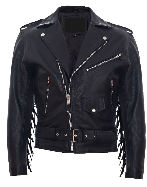 Mens Fringe Tasseled Rockera Leather Jacket | Shop Now - Bioleathers