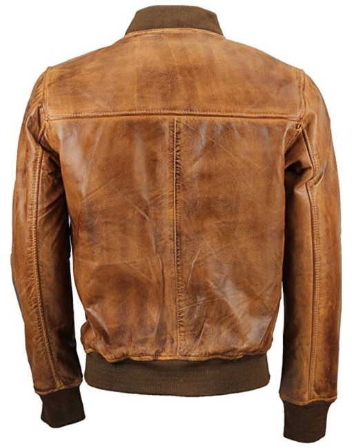 Men bomber Leather Jacket