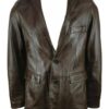 Brown leather blazer