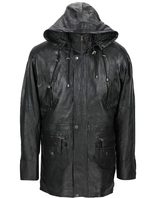 Parker Leather Winter Car Coat Hip Length | Shop Now - Bioleathers.com