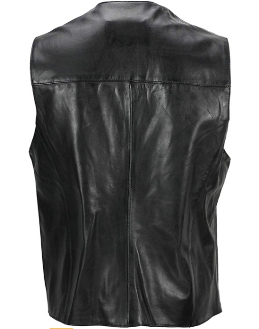Black leather Waistcoat
