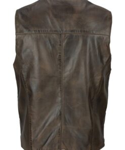 Brown leather Waistcoat