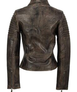 nevada brown biker leather jacket
