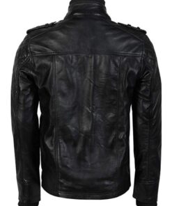 men black leather jacket