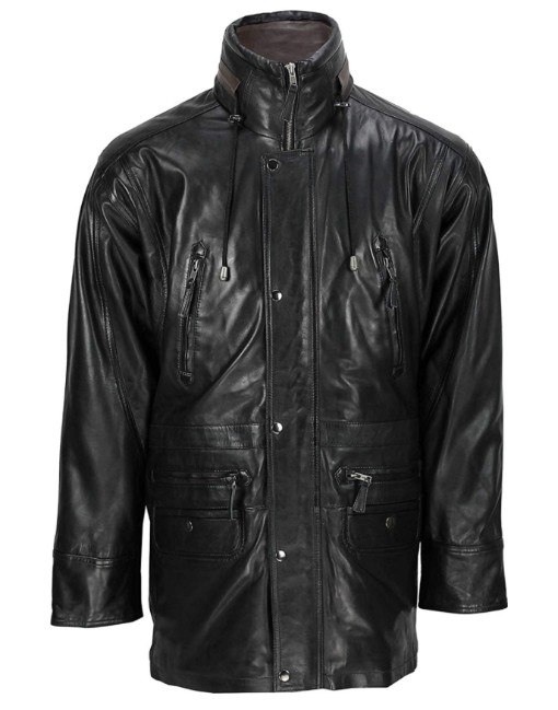 Parker Soft Sheepskin Leather Winter Coat | Men Jackets - Bioleathers