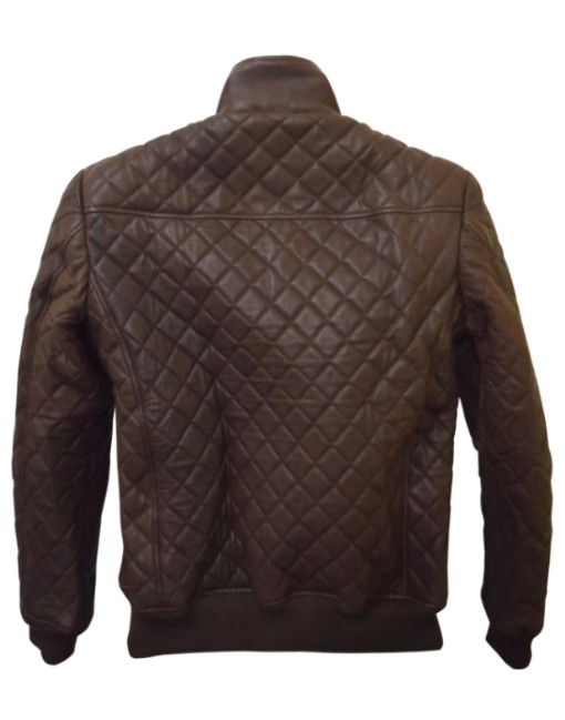 Brown bomber Leather Jacket