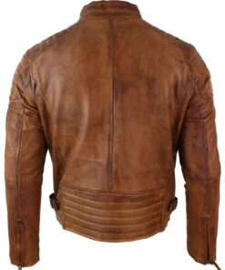 light brown biker jacket