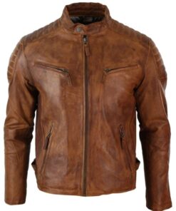 light brown biker jacket