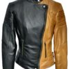 black tan leather jacket