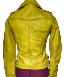 yellow biker jacket
