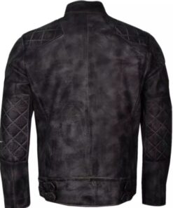 hand-waxed leather jacket