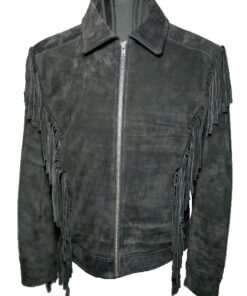 Men Fringe Leather Jacket