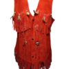 red suede leather vest