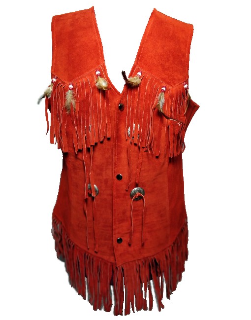 red suede leather vest