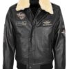 men black pilot leather jacket
