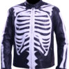 Bone skeleton leather jacket