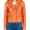 womens-orange-biker-jacket